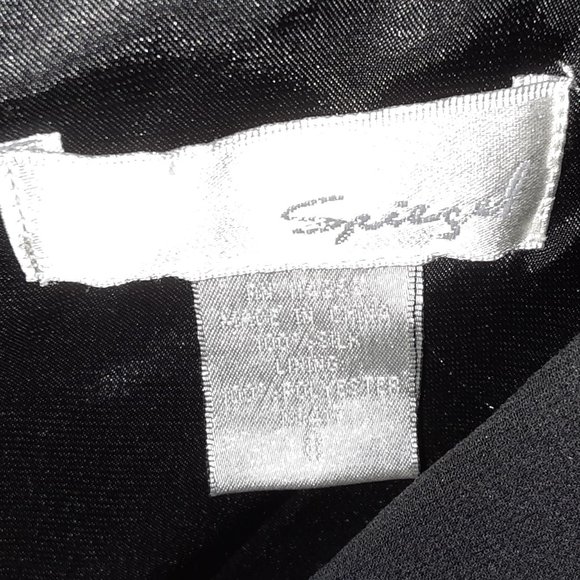 Spiegel Black Silk Midi-Dress * Semi-Formal, Cocktail * Sz 8 * Vintage Y2K 90's - Picture 10 of 10